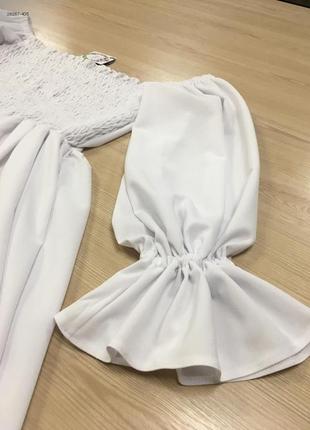 Летнее белоснежное платье мини2 фото