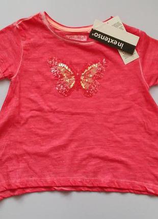 Футболка с пайетками in extenso, 101-107 см