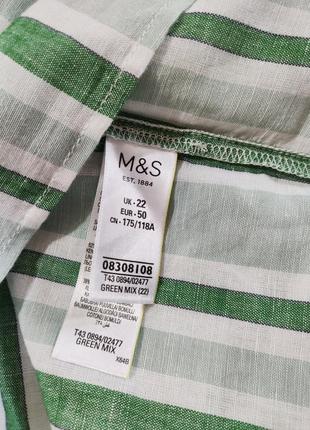 Marks & spencer роскошная льняная блуза на плечи  uk 22 eur 505 фото
