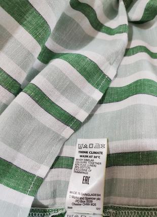 Marks & spencer роскошная льняная блуза на плечи  uk 22 eur 506 фото