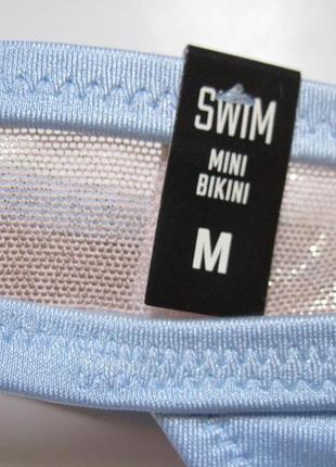 Нові ніжно-блакитні, світло-блакитні плавки victoria's secret pink оригінал купальник тканина з шиммером5 фото