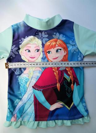 Солнцезащитная плавательная футболка купальник disney anna & elsa 18-24мес8 фото