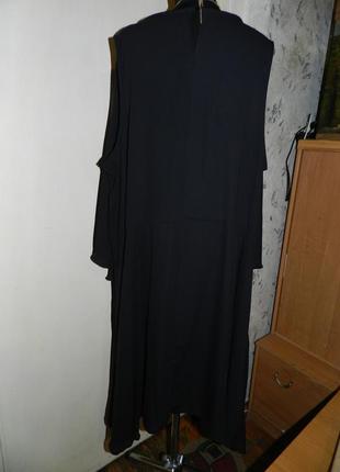 Эффектное,нарядное платье с асимметричным воланом-ярусом,большого размера,батал7 фото