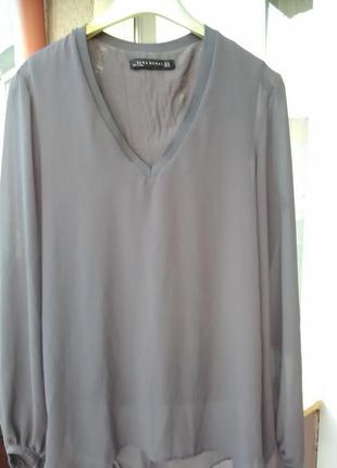 Шикарнейшая шифоновая блуза на подкладке от zara