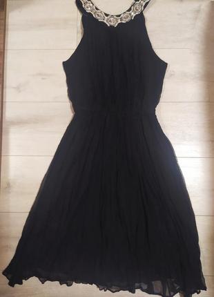 Летний лёгкий сарафан платье натуральное чёрное
