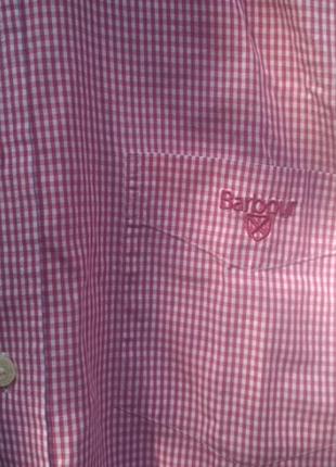 Рубашка в клетку с коротким рукавом от известного бренда barbour5 фото
