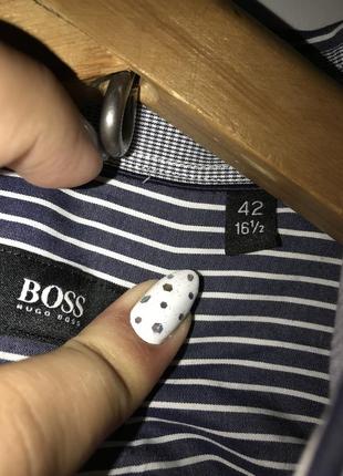 Брендовий сорочка в смужку hugo boss р 42 р м-l 46-484 фото