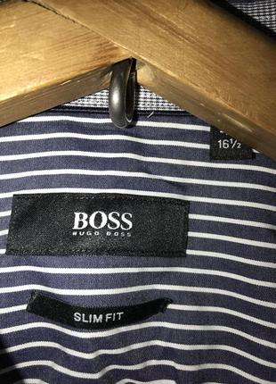 Брендовая рубашка в полоску hugo boss р 42 р м-l 46-485 фото