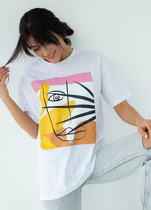 Футболка хлопок абстрактный принт турция