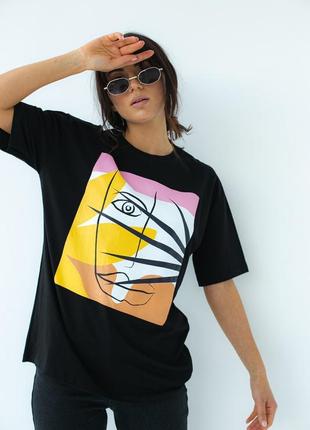 Футболка хлопок абстрактный принт турция