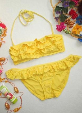 Суперовый раздельный купальник с вышитым цветочным принтом и рюшами floozie англия 🍒🍹🍒