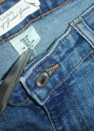 Шорты женские джинсовые размер 44 /10 синие  стрейчевые блузка в подарок3 фото