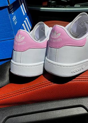 Adidas stan smith pink and white3 фото