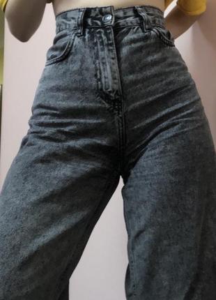 Серые джинсовые кюлоты1 фото