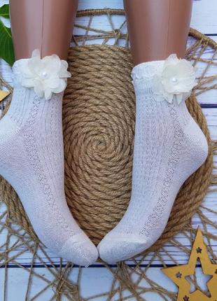 Носки ажурные для девочки4 фото