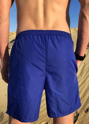 Стильные мужские летние пляжные шорты плавки купальные шорты лакоста синие2 фото