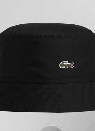 Стильная мужская летняя панама lacoste чёрная