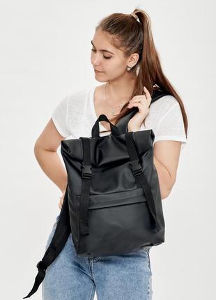 Рюкзак рол sambag унісекс rolltop lsh чорний6 фото