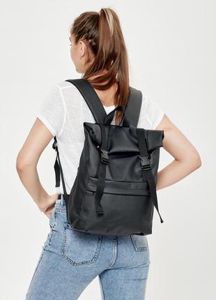 Рюкзак рол sambag унісекс rolltop lsh чорний1 фото