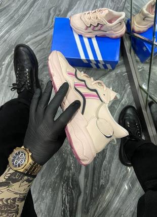 Женские кроссовки adidas ozweego pink.3 фото