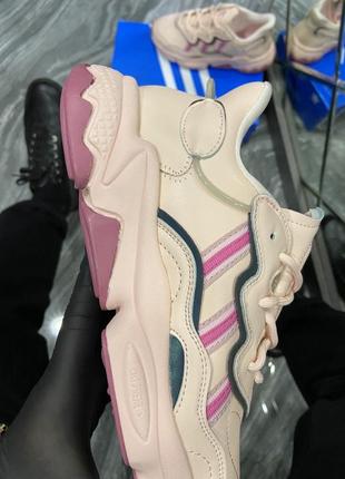 Женские кроссовки adidas ozweego pink.7 фото