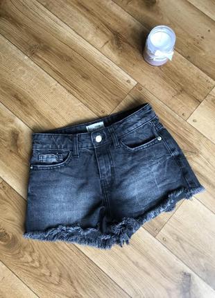 Джинсові шорти (висока посадка)