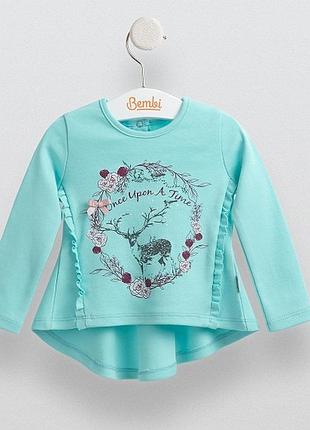 Футболка на девочку фб 497 бемби р.80
