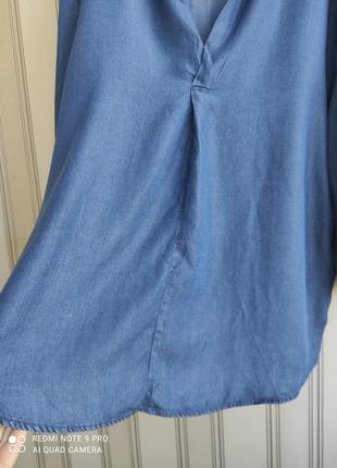 Классная натуральная брендовая удлиненная рубашка, блуза под джинс батал2 фото