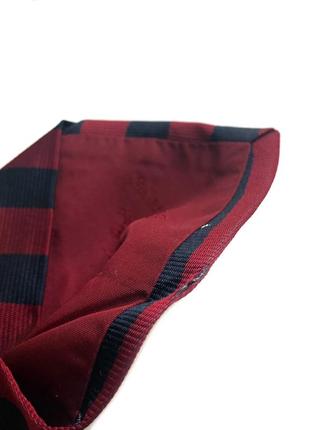 Burberry's шовк вінтаж монограма бордова краватка в смужку4 фото