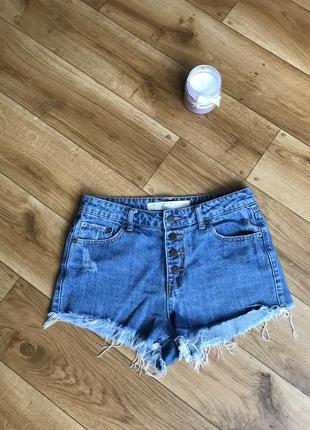Джинсові шорти (висока посадка)