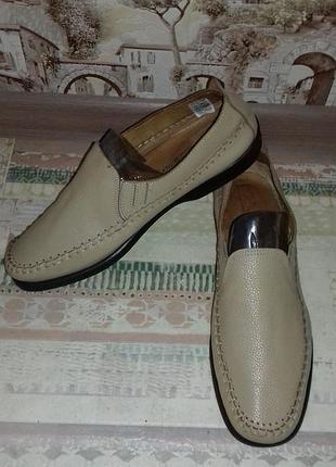 Мокасины кожаные полностью италия