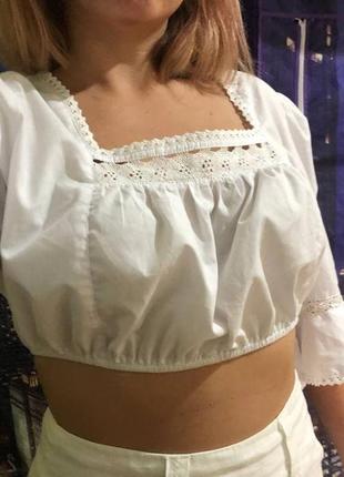 Короткая блузка топ  l-xl