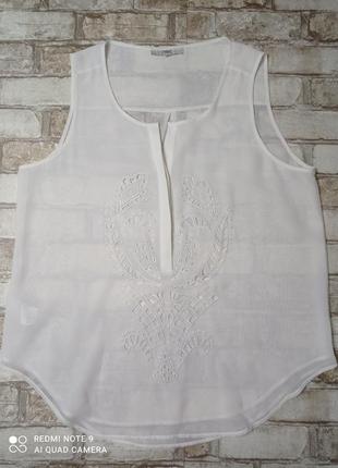 Блуза штфонова з вибитим малюнком