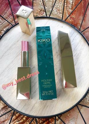 Kiko milano бальзам для губ з перламутровими пігментами kiko milano holiday gems care & glow lipstylo