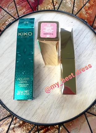 Kiko milano бальзам для губ с перламутровыми пигментами kiko milano holiday gems care & glow lipstylo3 фото