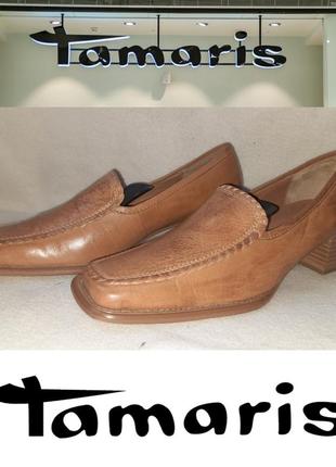 Кожанные туфли tamaris p.38