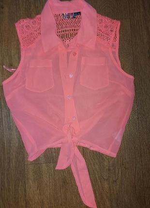 Неоновая рубашка 146-152