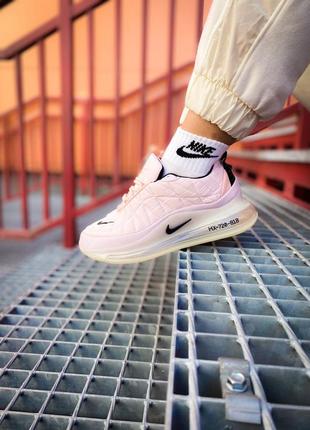 Nike air max 720 818 "pink/violet/rose" розовые нежные кроссовки найк для бега тренировок жіночі рожеві кросівки для фітнесу8 фото