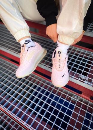 Nike air max 720 818 "pink/violet/rose" розовые нежные кроссовки найк для бега тренировок жіночі рожеві кросівки для фітнесу9 фото