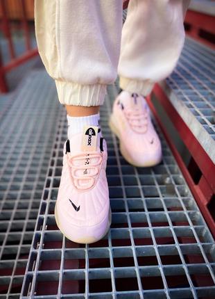 Nike air max 720 818 "pink/violet/rose" розовые нежные кроссовки найк для бега тренировок жіночі рожеві кросівки для фітнесу2 фото