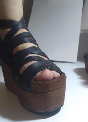 Босоножки кожаные на платформе jeffrey campbell7 фото