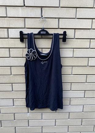 Чёрная майка топ guitar с декором