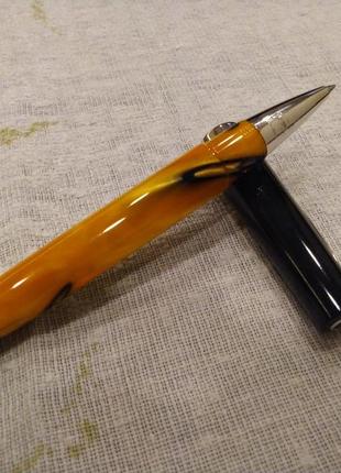 Omas bologna rollerball pen orange/blue ручка ролер італія колекційна7 фото