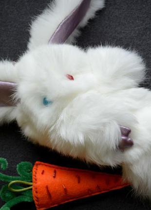 Брелок на сумку-мягкий натуральный кролик