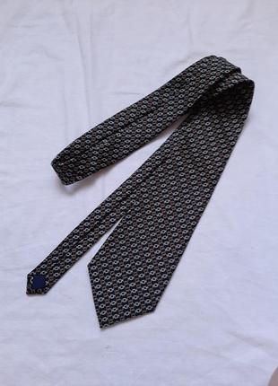 Краватка, галстук, шовк, темний, принт, ланцюги, тренд2 фото