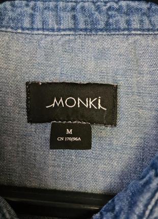Джинсова сорочка з вузлом monki2 фото