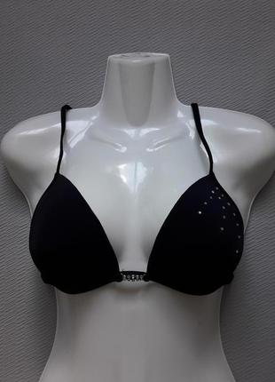 Классный бюстгальтер верх от купальника декорированный стразами valbonne
