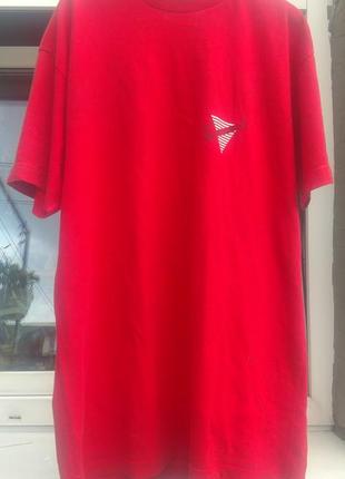 Футболка красный мужской хлопок
