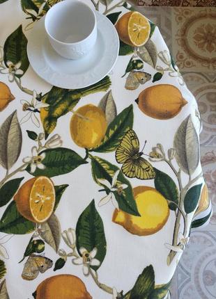 Скатерть с лимонами 110*160 см с водоотталкивающей пропиткой