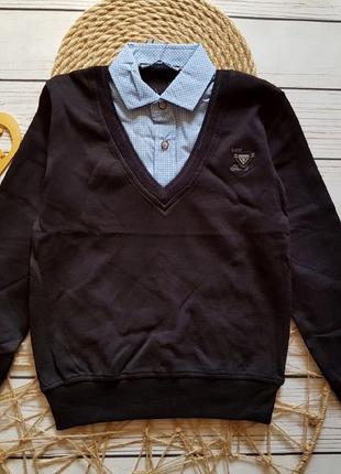 Кофта-обманка для мальчика .шикарное качество люкс